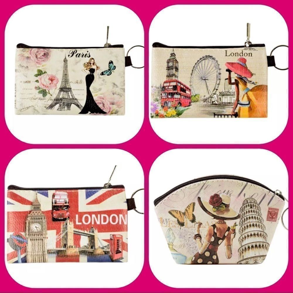 AROUND THE WORLD COIN PURSE/CARD HOLDER‎